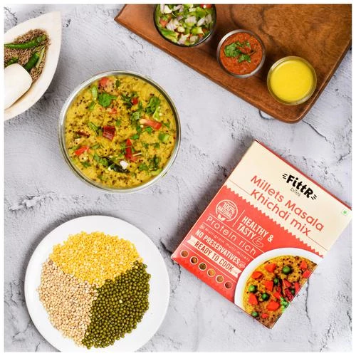 FittR Bites Millets Khichdi Mix - Ready To Cook, 200 g Box-7.webp
